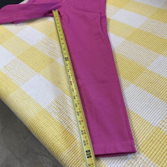 Athleta Hot Pink Aurora Seamless Ribbed High Rise Tight Leggings Large - Picture 13 of 15